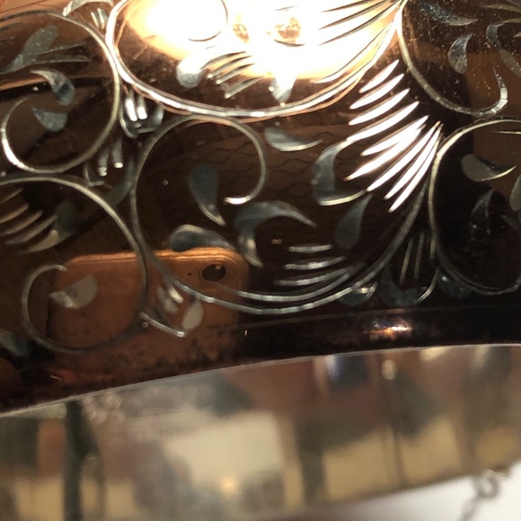 Wide Sterling silver bangle - Picture 6 of 8